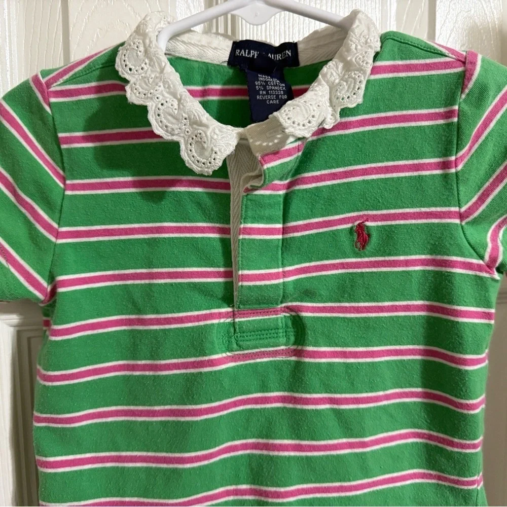 Ralph Lauren Ruffle Lace Collar Polo